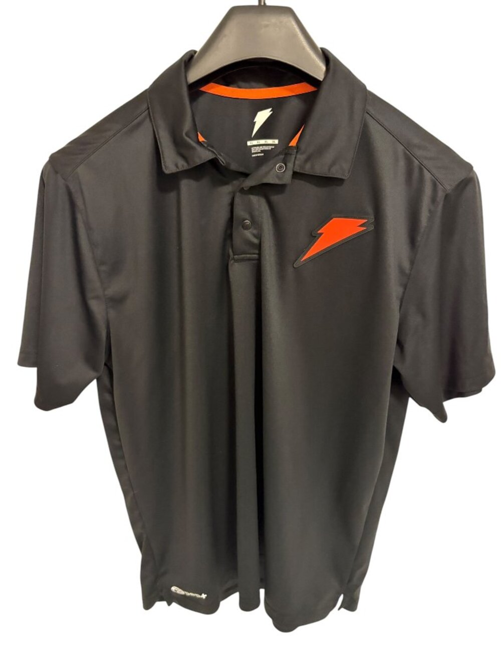 Pep+ Gatorade Mens Performance Polo Shirt Black Short Sleeve Bolt Logo Size XL